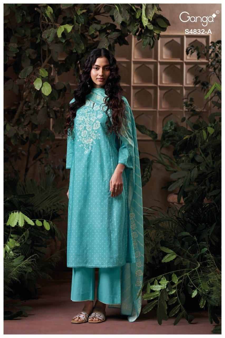 HAVYA 4832 Series By Ganga Fashion Beautiful Festive Suits Stylish Colorful Fancy Casual Wear & Ethnic Wear PREMIUM COTTON Dresses At Wholesale Price